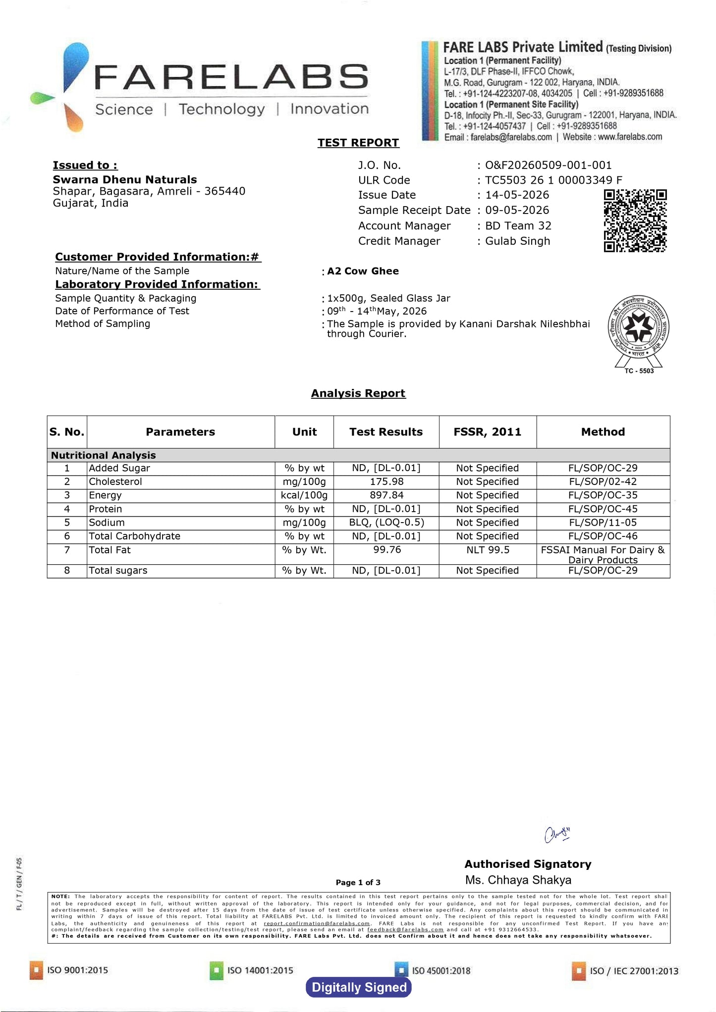 A2 Cow Ghee (1 ltr)